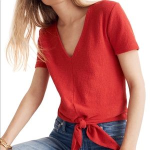 Texture & Thread tie front t shirt from Madewell